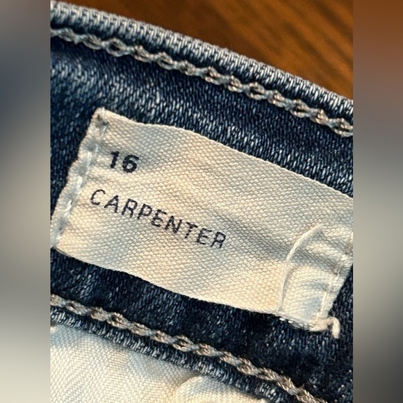 GAP Carpenter Pants button fly women’s 16 blue indigo high rise 90’s crop grunge - Picture 13 of 16